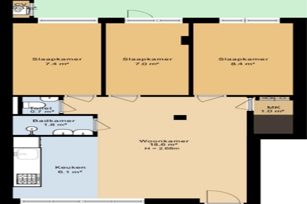 Appartement Van Bossestraat in Amsterdam