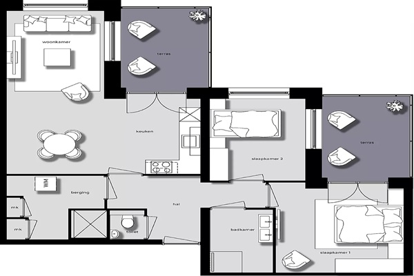 Appartement Grasweg in Amsterdam