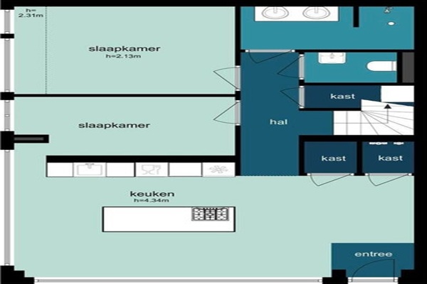 Appartement Johan van der Keukenstraat in Amsterdam