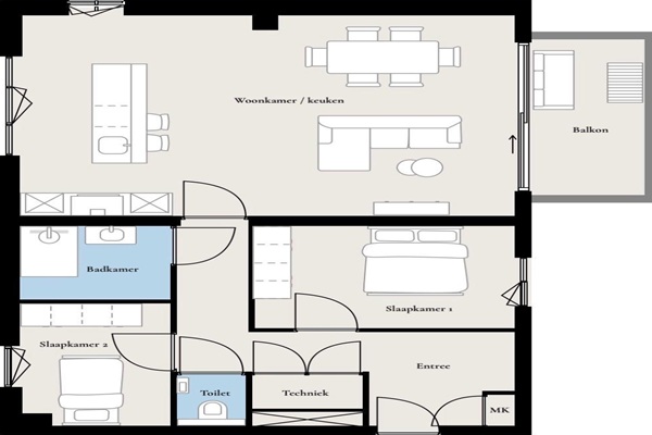 Appartement Monteverdistraat in Haarlem