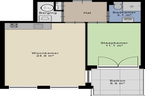 Appartement Oostende in Helmond