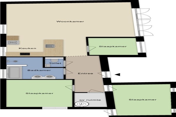 Appartement Valkestraat in Amersfoort