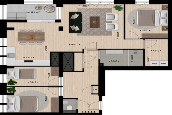 Appartement Frederikstraat in Tilburg