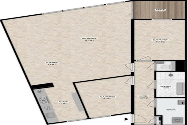 Appartement Halfrond in Rotterdam