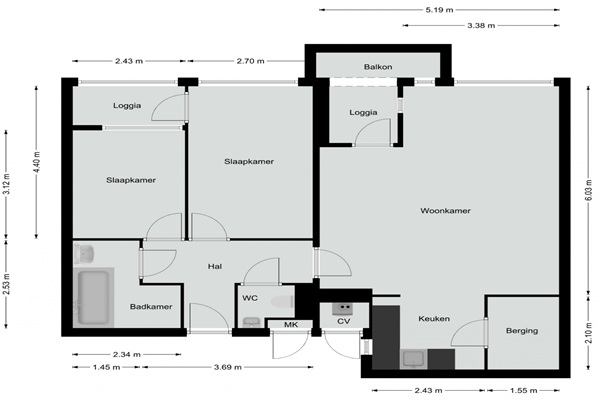 Appartement Godsweerderstraat in Roermond