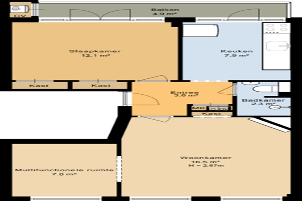 Appartement Vechtstraat in Amsterdam