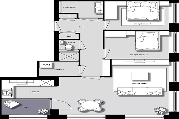 Appartement Grasweg in Amsterdam